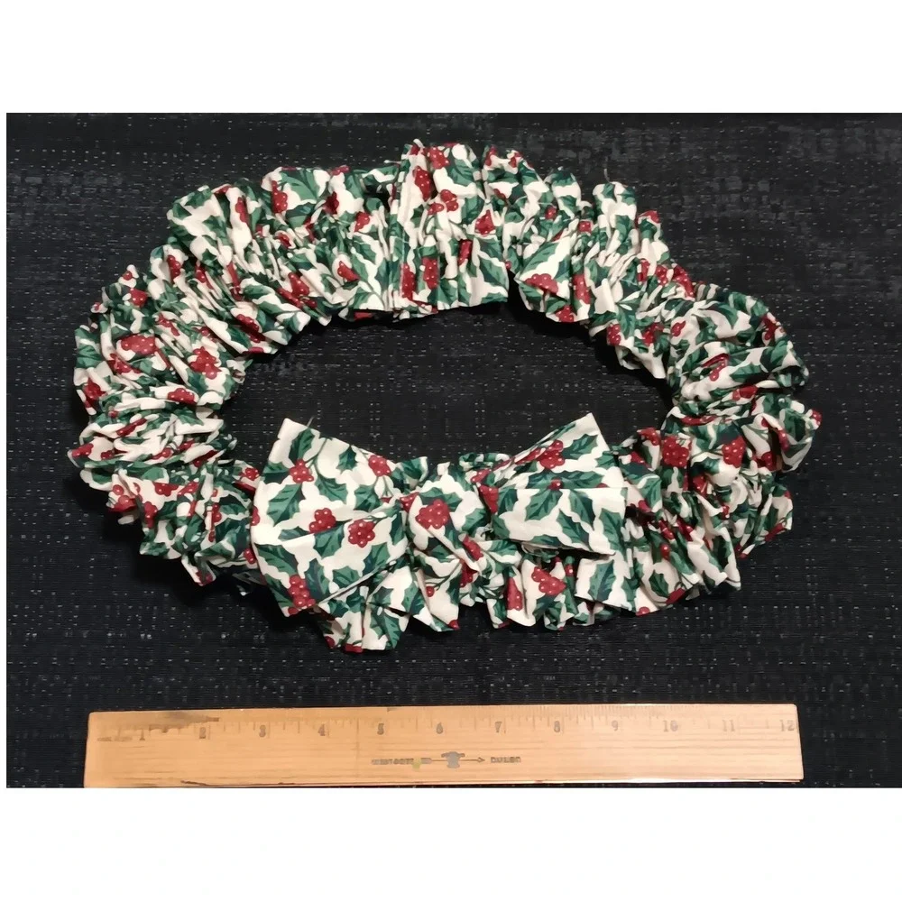 Longaberger Large Holly Garter Basket Accessory 228297 Christmas Berry Bow USA